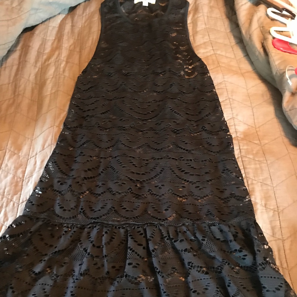 NWOT black lace coverup